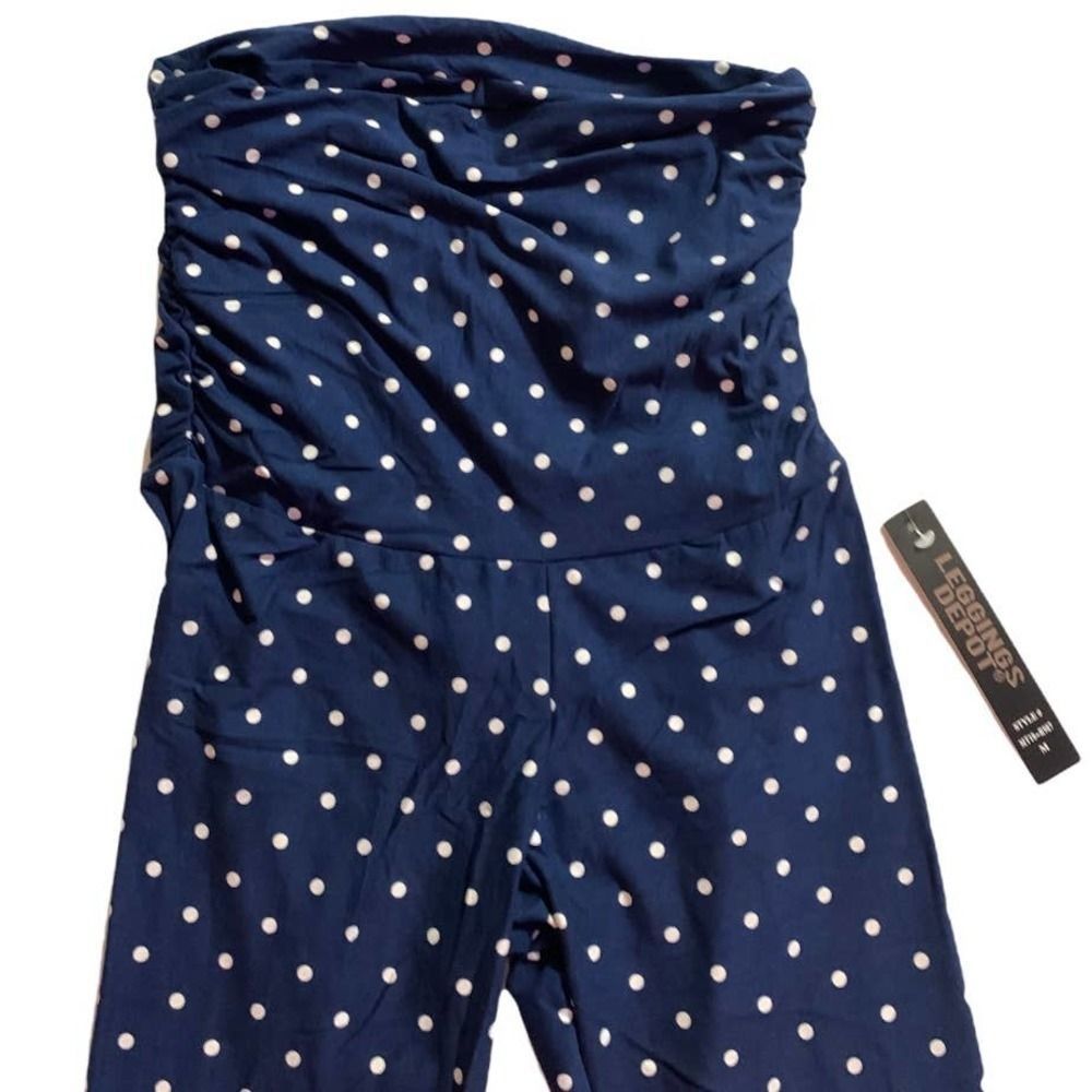 Leggings Depot Dot Print Maternity Leggings w/ Elastic Waist - Picture 3 of 7